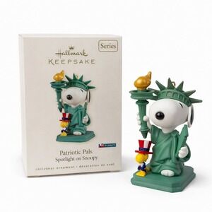 Hallmark Keepsake Ornament 2008 Patriotic Pals Spotlight on Snoopy 11th Series